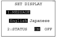 SET DISPLAY����