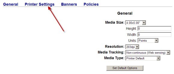 設置默認設置選項