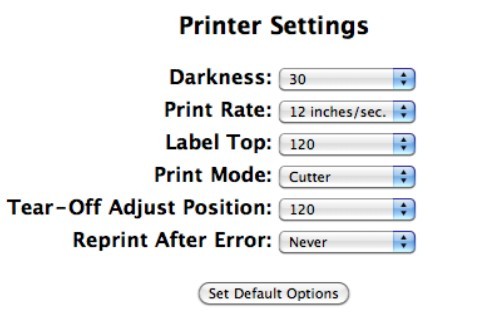 更改默認打印機設置